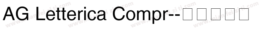 AG Letterica Compr-字体转换